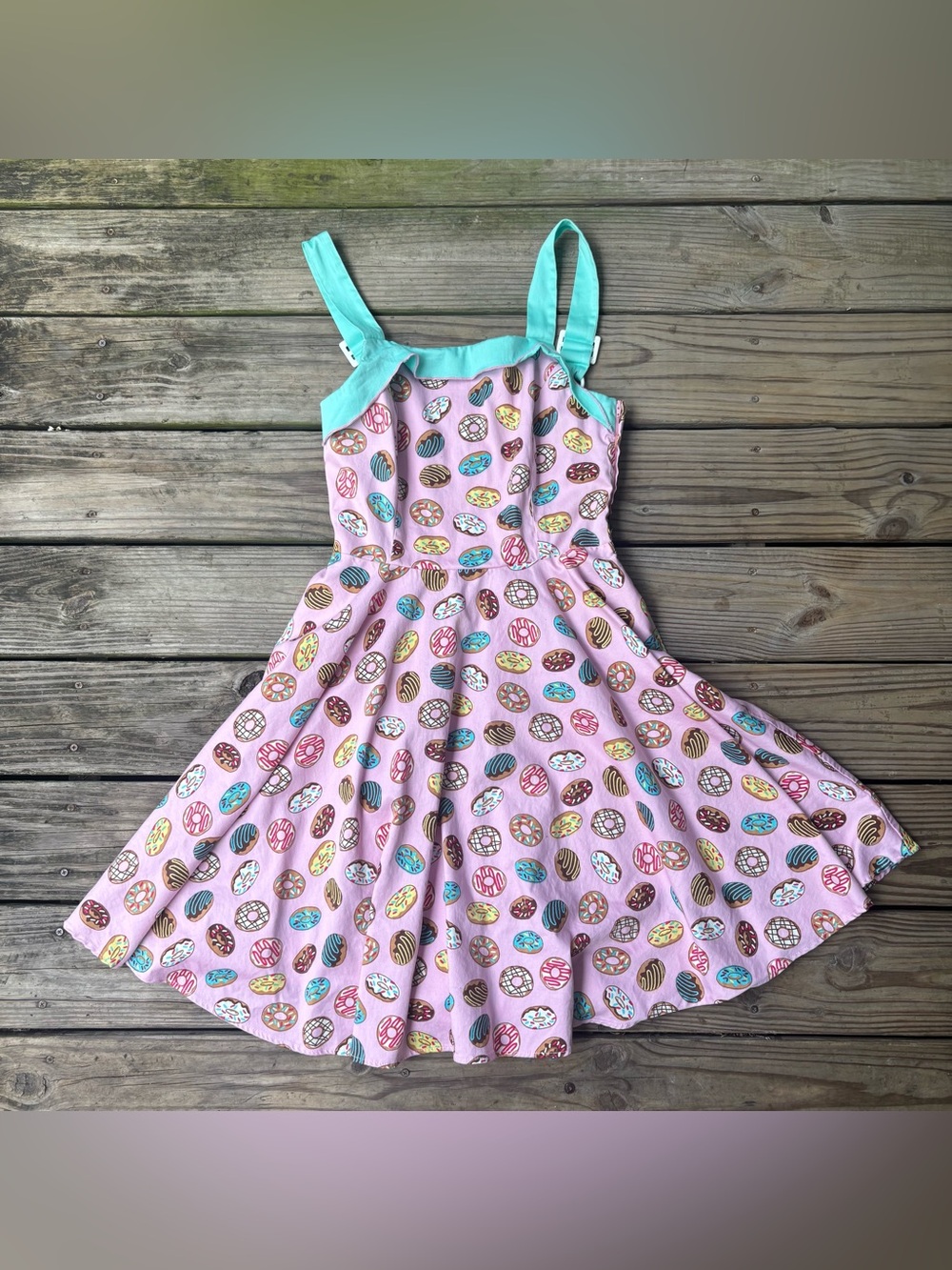 Golightly Doughnut Print Sleeveless Swing Dress